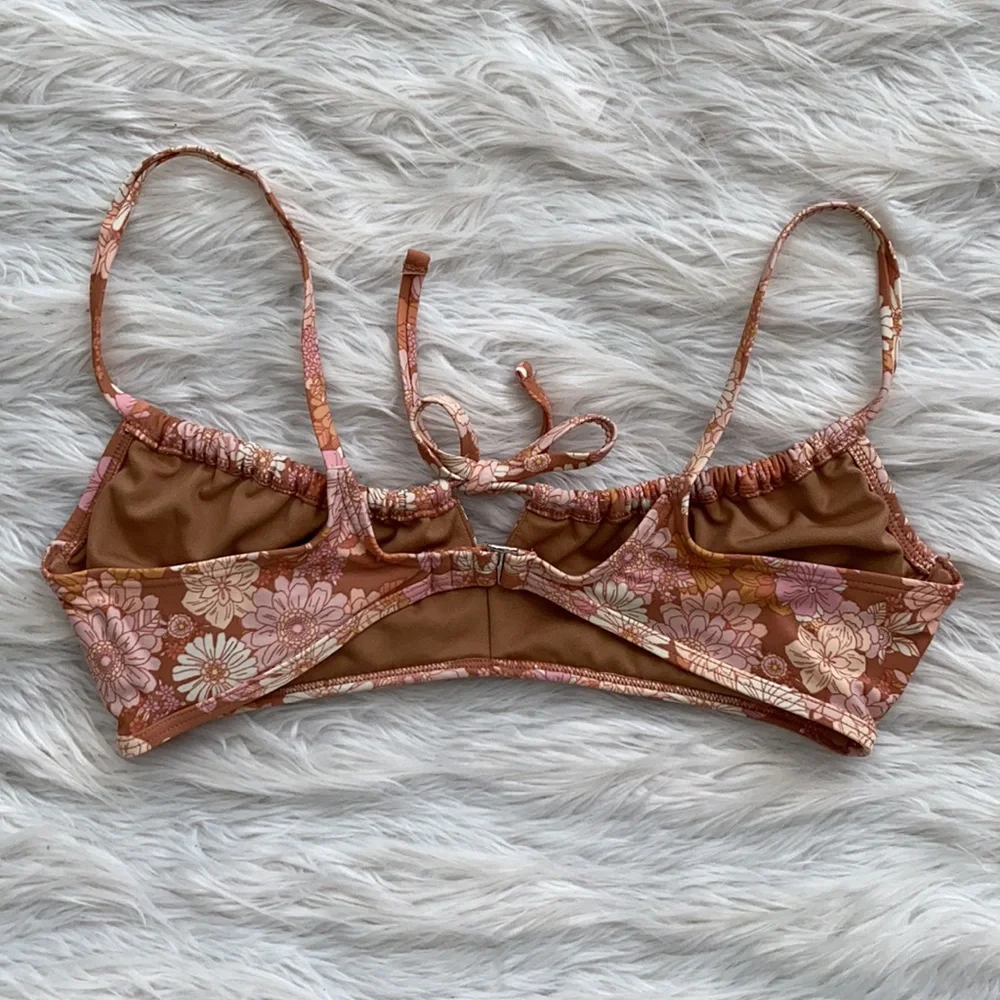 Xhilaration | Front Tie Floral Bikini Top